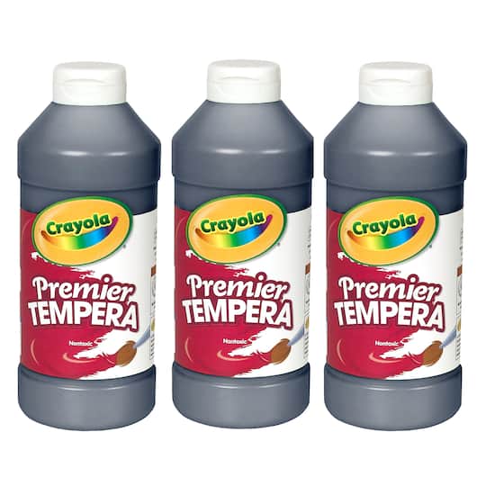 Crayola® 16oz. Black Premier Tempera Paints, 3ct.